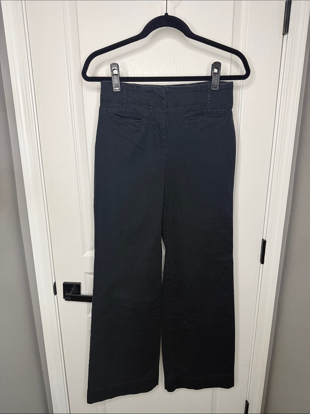 Maeve Wide-Leg Flare Jeans in Navy